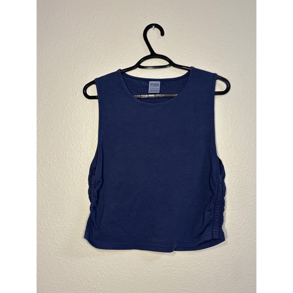 PINK Victoria's Secret Tops - Pink Victoria's Secret Navy Blue Ruched Side Muscle Tank Top Womens XL